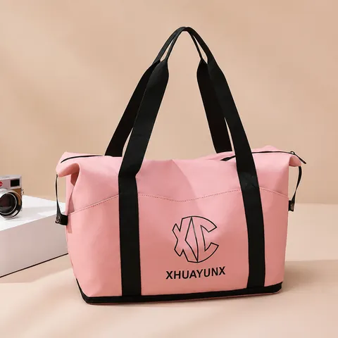 Large Capacity Oxford Cloth Travel Bag Waterproof Duffel Bag With Trolley Sleeve Shoe Compartment Sport Gym Handbag For Women Men