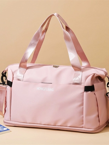 Large Capacity Travel Bag For Women Waterproof Oxford Cloth Duffel Bag With Dry Wet Separation Expandable Fitness Tote