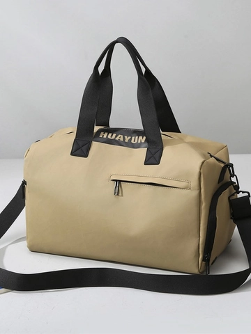 Bolsa de Gimnasio de Tela Oxford de Gran Capacidad Con Compartimento para Zapatos Separación Seco Húmedo Bolsa de Viaje Deportiva