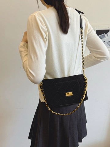 Vintage Gesteppte PU Leder Umhängetasche Für Damen Kleine Quadratische Schultertasche Mit Goldener Metallkette Und Drehverschluss