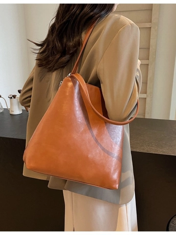 Vintage PU-Leder Damen Tragetasche Mit Großer Kapazität Und Kontrastnähten Multifunktionale Schultertasche Rucksack Handtasche