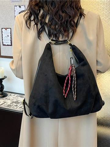 Women Vintage Suede Finish PU Leather Hobo Backpack Large Capacity Shoulder Bag Casual Travel Commute Daypack For Ladies