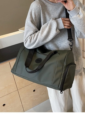 Borsa da Viaggio in Nylon di Grande Capacità Con Scomparto Scarpe Indipendente E Separazione Secco Umido Per Donna Palestra Weekend