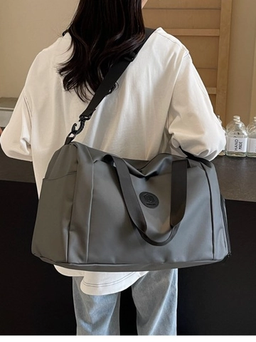Borsa da Viaggio in Nylon di Grande Capacità Con Scomparto Scarpe Indipendente E Separazione Secco Umido Per Donna Palestra Weekend