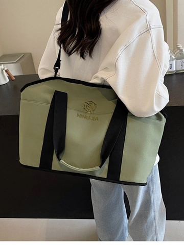 Borsa da Yoga da Donna a Grande Capacità in Nylon Impermeabile Borsa da Viaggio Con Separazione Umido Secco Tracolla