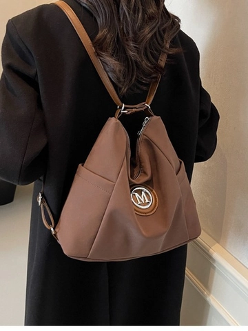 Sac à Dos Femme Mode Grande Capacité Cuir PU Sac Cabas Tendance Street Hobo Sac à Épaule pour Femme Travail Décontracté