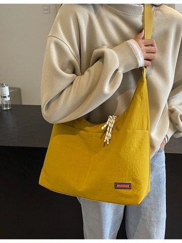 Damen Casual Große Kapazität Nylon Tote Tasche Retro Umhängetasche Handtasche Für Arbeit Reise Täglich Schultertasche