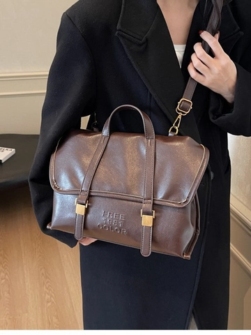 Sac à Dos Femme Vintage en Cuir PU Grande Capacité Sac à Main Fourre-tout Multifonctionnel Sac à Bandoulière Style Collège