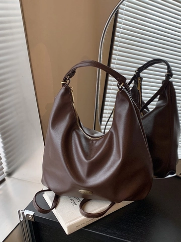 Γυναικεία Vintage Τσάντα Hobo από Δέρμα PU Μεγάλης Χωρητικότητας Τσάντα Ώμου Με Ρυθμιζόμενο Λουράκι