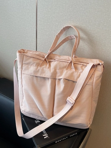 Women Large Capacity Nylon Tote Bag Versatile Casual Shoulder Crossbody Bag Fashion Commuting Handbag For Daily Travel School