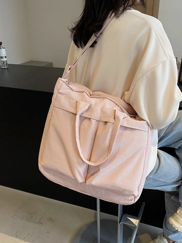 Women Large Capacity Nylon Tote Bag Versatile Casual Shoulder Crossbody Bag Fashion Commuting Handbag For Daily Travel School