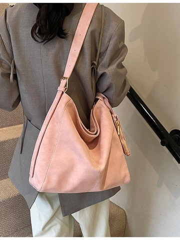 Borsa Tote in Pelle PU Opaca Vintage Con Pochette Per Donna Grande Capacità Borsa a Spalla Hobo Pendolare Quotidiana
