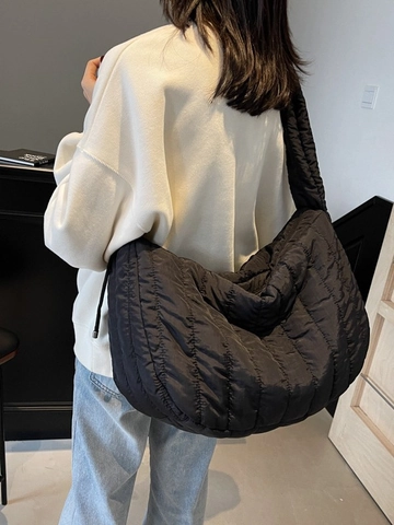 Borsa Tote Trapuntata di Grande Capacità da Donna Borsa a Spalla Casual Minimalista Versatile Borsa a Nuvola Puffer