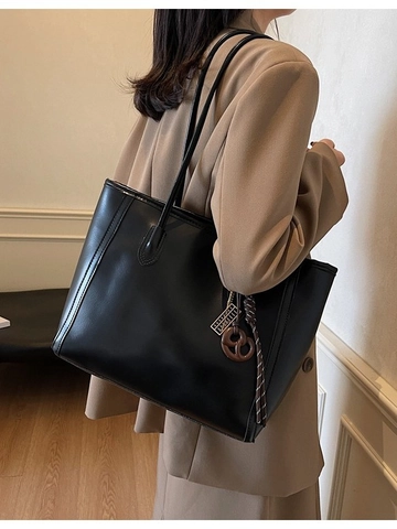 Borsa Tote da Donna Grande Capacità in Pelle PU Stile Vintage Minimalista Borsa a Tracolla Per Lavoro Quotidiano Alla Moda