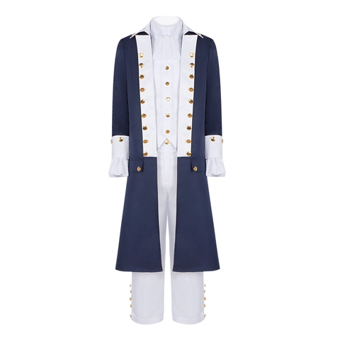 Herren Mittelalter Prinz Performance Kostüm 18. Jahrhundert Kolonial Militär Uniform Vintage Bühne Set Für Halloween Party