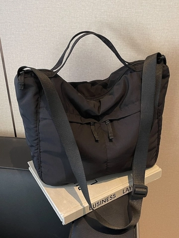 Bolso Tote Acolchado de Nylon de Gran Capacidad para Mujer Bolso de Bandolera Informal con Correa Ajustable para Trabajo Escuela