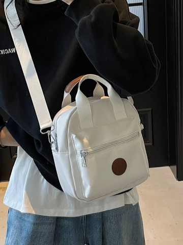 Borsa a Tracolla Multifunzionale in Nylon Lavato da Donna Piccola Borsa a Mano Zaino Con Tracolla Regolabile Quotidiano Viaggio