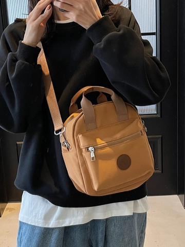 Borsa a Tracolla Multifunzionale in Nylon Lavato da Donna Piccola Borsa a Mano Zaino Con Tracolla Regolabile Quotidiano Viaggio