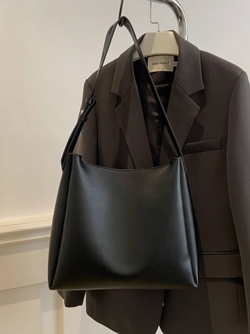 Bolso de Hombro de Cuero PU Vintage para Mujer Gran Capacidad Color Sólido Bolso Tote Minimalista Urbano Con Correa Ajustable