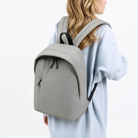 Minimalist Canvas Backpack Large Capacity Water Repellent School Bag Solid Color Travel Computer Backpack For Men Women Students