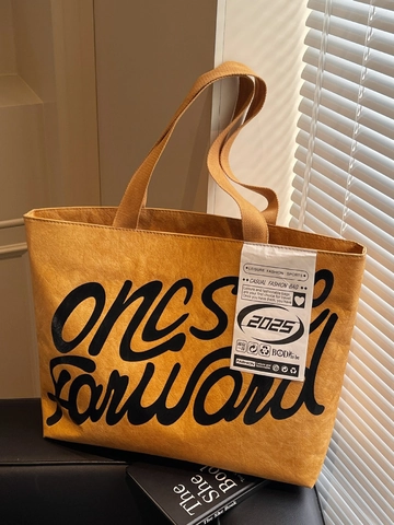 Damen PU Leder Einkaufstasche Große Kapazität Fashion Label Graffiti Alphabet Umhängetasche Casual Street Trend Falten Handtasche