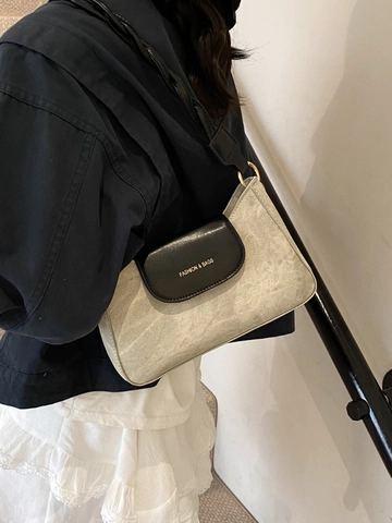 Borsa a Spalla Quadrata Piccola in Pelle PU Retrò da Donna Elegante Tracolla Intrecciata Borsa Sottobraccio Fashion Borsa Pendolare