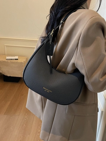 Borsa Hobo da Donna con Trama a Intreccio Vintage in Pelle PU Sottobraccio a Tracolla con Tracolla Regolabile Elegante