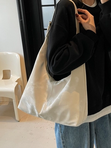 Borsa Tote in Pelle PU a Grande Capacità con Motivo Marmoreo per Donna Borsa a Tracolla Hobo Vintage con Tracolla Regolabile