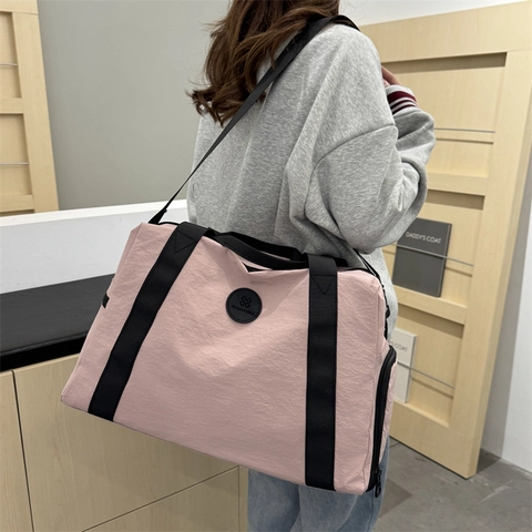 Bolsa de Viaje de Tela Oxford de Gran Capacidad Impermeable Bolsa de Deporte Fitness Con Compartimento para Zapatos Separación Seco Húmedo