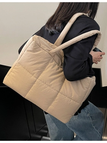 Borsa Tote Trapuntata alla Moda da Donna Leggera Imbottita a Tracolla Sottoascella Urbana Casual Pendolare Gioielli