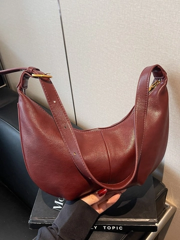 Damen Große Kapazität PU Leder Hobo Tasche Vintage Plissee Halbmond Schulter Umhängetasche Mit Verstellbarem Riemen Knödel Tasche