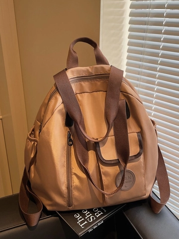 Women Large Capacity Nylon Backpack Fashion Versatile Oxford Cloth Travel Backpack Casual Multi-Pocket Mommy Shoulder Bag