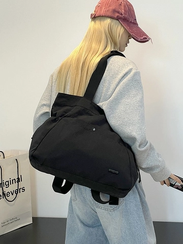 Large Capacity Nylon Tote Bag Water Repellent Fitness Yoga Shoulder Bag For Travel Casual Korean Style Women Handbag