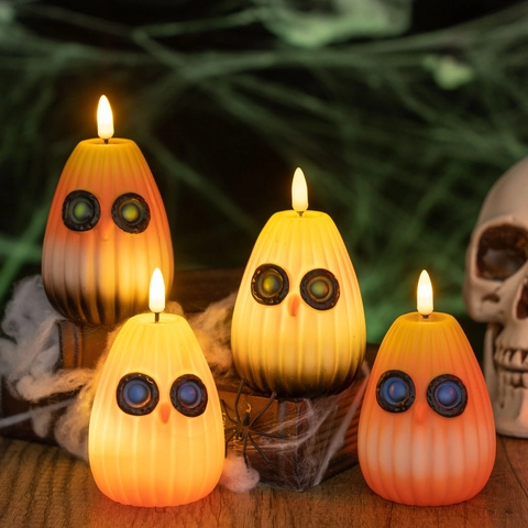 Halloween Eule LED Kerzenlicht Lustig Leuchtende Nachtlicht Schreibtisch Ornament Zuhause Festival Party Atmosphäre Dekoration Lampe