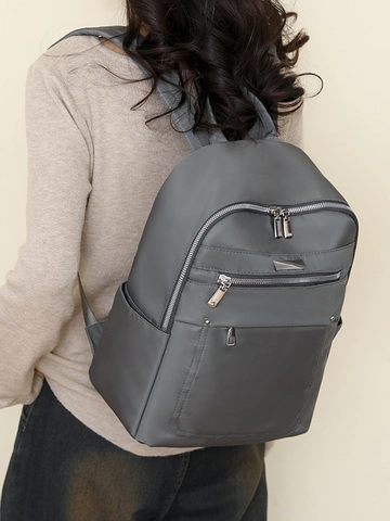 Zaino in Nylon Impermeabile Minimalista da Donna Moda Multi Tasca Grande Capacità Borsa da Viaggio Con Cinturino per Bagagli