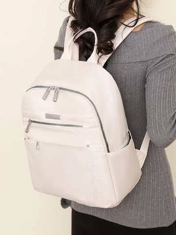 Zaino in Nylon Impermeabile Minimalista da Donna Moda Multi Tasca Grande Capacità Borsa da Viaggio Con Cinturino per Bagagli