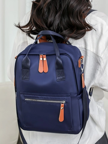 Zaino da Donna Minimalista in Nylon Impermeabile Borsa Casual da Viaggio Multifunzionale Grande Capacità Zaino Scolastico per Donna