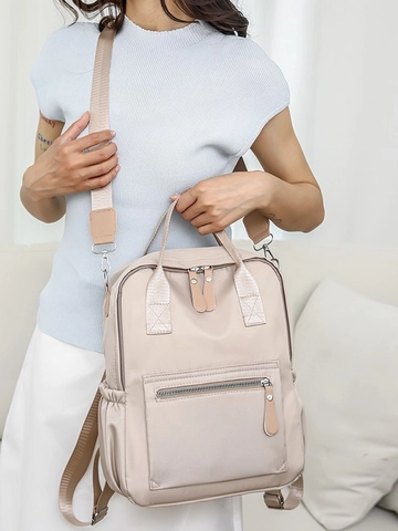 Zaino da Donna Minimalista in Nylon Impermeabile Borsa Casual da Viaggio Multifunzionale Grande Capacità Zaino Scolastico per Donna