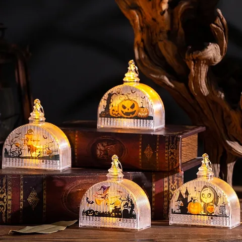 Halloween LED Laterne Dekoration Tragbar Kürbis Geist Hexe Vogelscheuche Hängen Nachtlicht Für Kinder Party Home Dekor