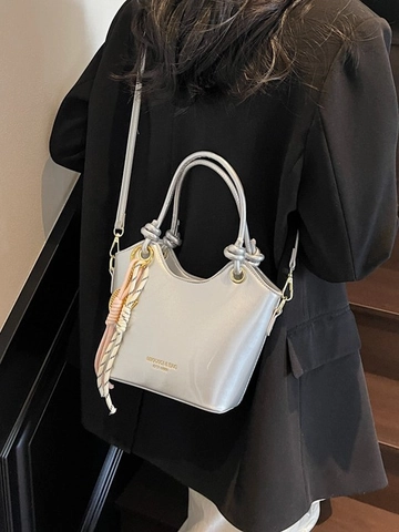 Bolso de Cubo de Cuero PU de Patente Retro de Moda para Mujer Nuevo Bolso de Mano Brillante Urbano Minimalista Bolso de Hombro con Correa Desmontable