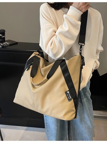Large Capacity Canvas Tote Bag For Women Waterproof Travel Crossbody Bag Casual Multi-Pocket Sport Commute Shoulder Bag