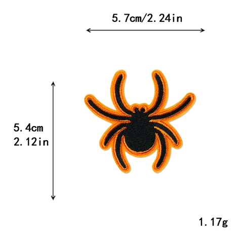 Halloween Stickerei Aufnäher Set Cartoon Skelett Spinne Fledermaus Geist Zaubertrank Flasche DIY Aufbügler Applikation Für Kleidung Rucksack Taschen Dekoration