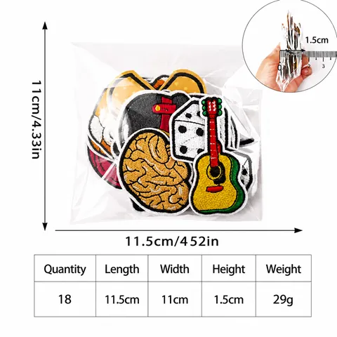 Computergesteuerte Stickerei Cartoon Patches Für Kleidung DIY Dekoration Mehrere Muster Stoff Applikation Für Taschen Hüte Schuhe Reparatur Patch