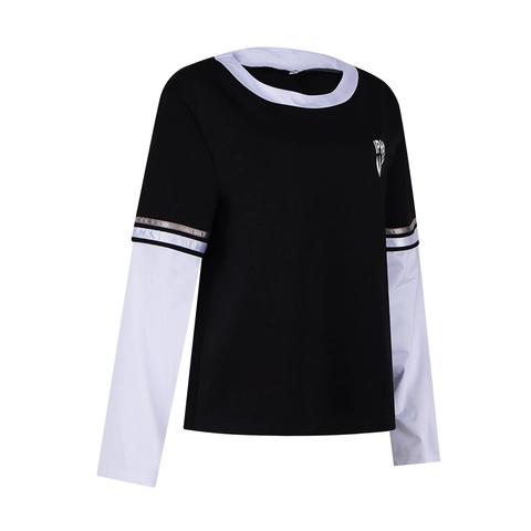 Dames Gothic Stijl Lange Mouw T-Shirt Zwart Wit Kleurblok Gestreepte Mouw Performance Top Casual Streetwear Cosplay Tee
