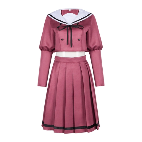 Uniforme alla Marinara da Donna Stile Accademia Manica Lunga Colletto alla Marinara Top E Gonna a Pieghe Cosplay Costume Scolastico