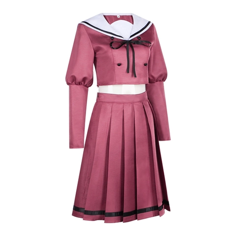 Uniforme alla Marinara da Donna Stile Accademia Manica Lunga Colletto alla Marinara Top E Gonna a Pieghe Cosplay Costume Scolastico