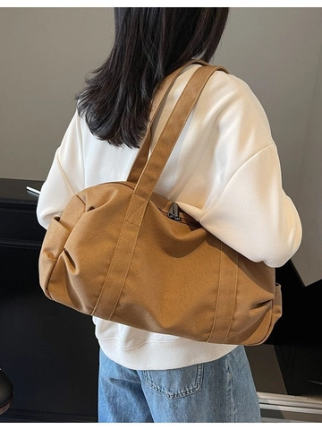 Grote Capaciteit Canvas Reistas Vrouwen Sport Fitness Handtas Casual Tote Weekendtas Met Rits Meerdere Zakken Schoudertas