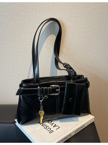 Große Kapazität Tragetasche Für Damen Trendiges PU Leder Schulter Achseltasche Mit Abnehmbarem Beutel Schlüsselanhänger Handtasche