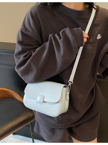 Damen Vintage PU Leder Kleine Quadratische Umhängetasche Minimalistische Nähte Magnetverschluss Verstellbarer Gurt Tägliche Handtasche