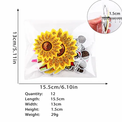 Fashion Sunflower Girl Sequin Embroidery Patches For Clothing DIY Iron On Patches Appliques For Dresses Shoes Hats Decor